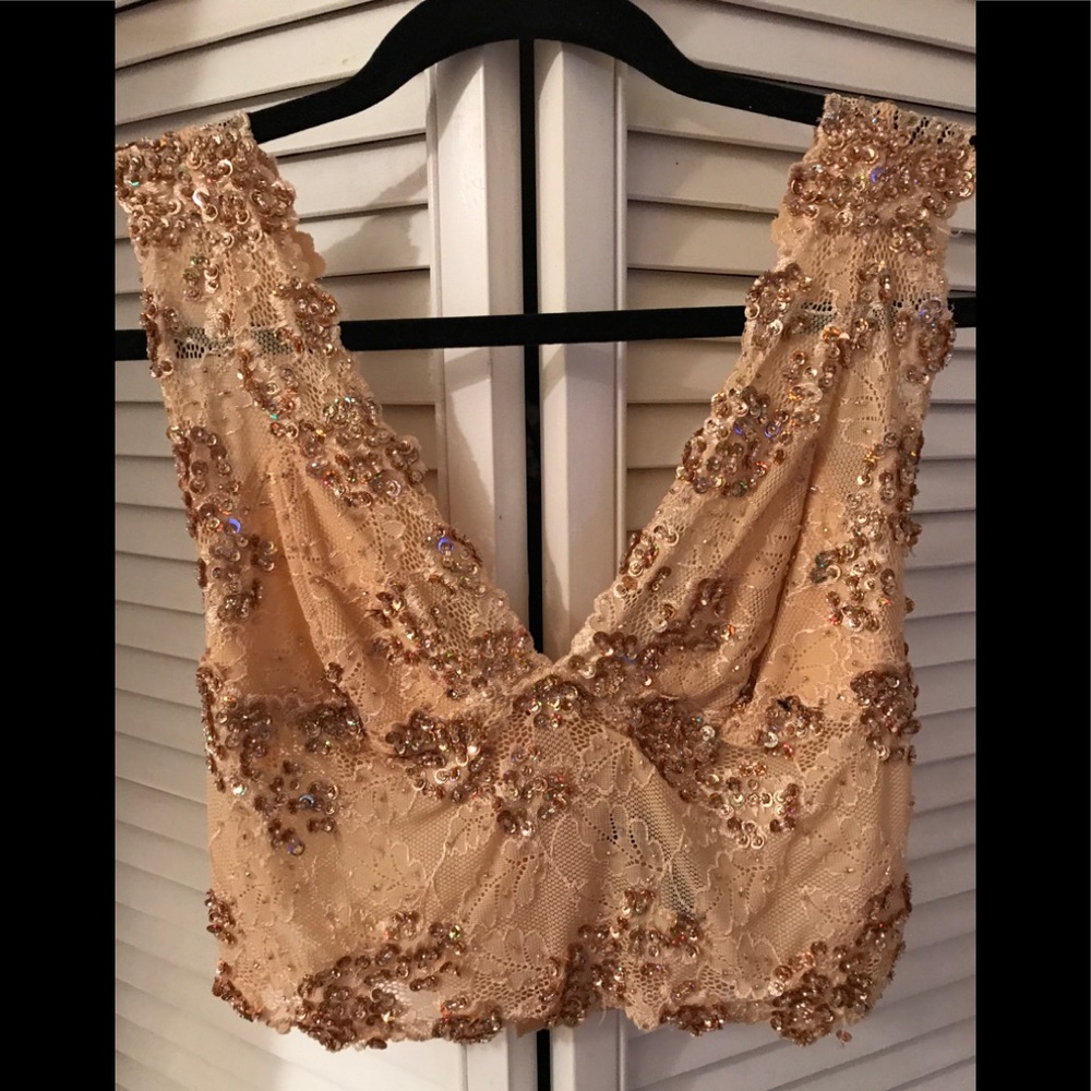 Bebe sequin crop top.